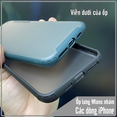 Ốp lưng chống sốc cho iPhone 12-12 Pro-12 Pro Max-11-11 Pro-11 Pro Max-X-XS-XR-XS Max-7Plus-8Plus nhám viền màu WLONS