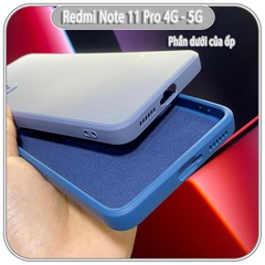 Ốp lưng cho Xiaomi Redmi Note 11 Pro - 12 Pro 4G, Choice viền vuông dẻo lót nhung che camera