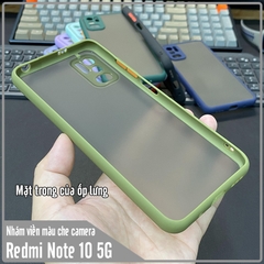 Ốp lưng cho Xiaomi Redmi Note 10 5G - Poco M3 Pro nhám viền màu che camera