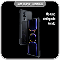 Ốp chống sốc XUNDD cho Redmi K60 - K60 Pro -  Poco F5 Pro. lưng PC trong không bị ố vàng