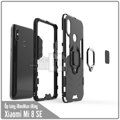 Ốp lưng Xiaomi Mi 8 SE iRON - MAN IRING Nhựa PC cứng viền dẻo chống sốc
