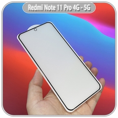 Kính cường lực cho Xiaomi Redmi Note 11 Pro 4G - 5G chống vân tay Full viền Đen