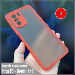 Ốp lưng cho Xiaomi Poco F3 - Redmi K40 nhám viền màu che camera