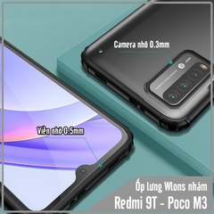 Ốp lưng cho Xiaomi Redmi 9T - Poco M3 nhám viền màu WLONS