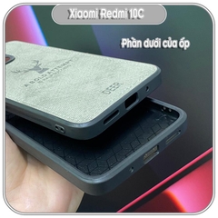 Ốp lưng cho Xiaomi Redmi 10C giả da con hươu DEER