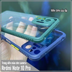 Ốp lưng cho Xiaomi Redmi Note 10 Pro trong viền màu che camera 4 Góc chống sốc