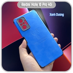 Ốp lưng cho Xiaomi Redmi Note 10 Pro 4G da hươu 4 góc chống sốc