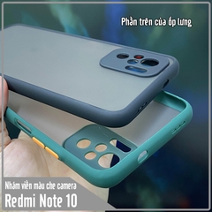 Ốp lưng cho Xiaomi Redmi Note 10 - Note 10S nhám viền màu che camera