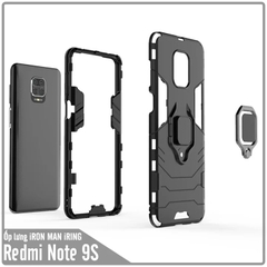 Ốp lưng cho Xiaomi Redmi Note 9S - Note 9 Pro iRON - MAN IRING Nhựa PC cứng viền dẻo chống sốc