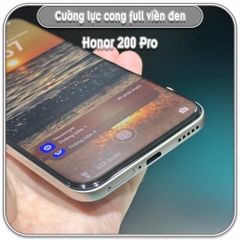 Cường lực Honor 200 Pro, full viền đen