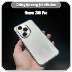 Cường lực Honor 200 Pro, full viền đen