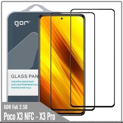 Bộ 2 miếng cường lực GOR Full viền đen 2.5D cho Xiaomi Poco X3 NFC - X3 PRO