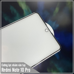 Kính cường lực cho Xiaomi Redmi Note 10 Pro chống vân tay Full viền Đen