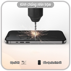 Cường lực chống nhìn trộm cho Redmi Note 12 4G - 5G, full viền đen