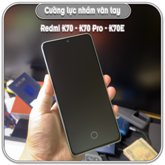 Cường lực Redmi Redmi K70 Series, nhám hạn chế vân tay Full viền Đen