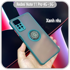 Ốp lưng Xiaomi Redmi Note 11 Pro 4G 5G / Note 12 Pro 4G nhám iRing che camera viền màu