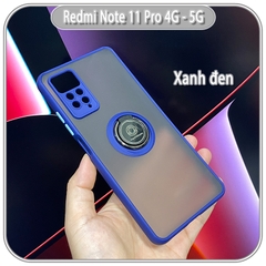 Ốp lưng Xiaomi Redmi Note 11 Pro 4G 5G / Note 12 Pro 4G nhám iRing che camera viền màu