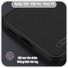 Ốp lưng cho Xiaomi Redmi K50 - K50 Pro Super Frosted Shield nhựa PC cứng Nillkin Pro