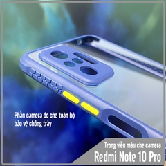 Ốp lưng cho Xiaomi Redmi Note 10 Pro trong viền màu che camera 4 Góc chống sốc