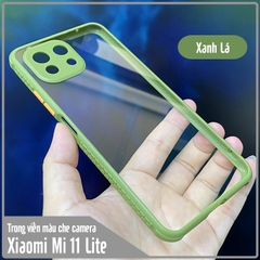 Ốp lưng Xiaomi Mi 11 Lite 4G - 5G trong viền màu che camera 4 Góc chống sốc