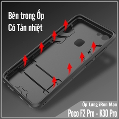 Ốp lưng cho Poco F2 Pro - Redmi K30 Pro - K30 Ultra iRON - MAN Nhựa PC cứng viền dẻo chống sốc