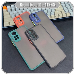 Ốp lưng cho Xiaomi Redmi Note 11 - 11S 4G nhám viền màu che camera