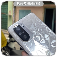 Miếng dán PPF mặt lưng 3D vân kim cương cho Poco F3 - Redmi K40