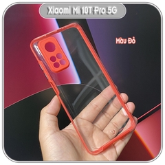 Ốp Lưng cho Xiaomi Mi 10T - Mi 10T Pro PC Trong Suốt Viền Màu Mỏng ,Che Camera