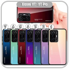 Ốp lưng cho Xiaomi 11T - 11T Pro gương cứng 2 màu Gradient Ver 2 , viền TPU dẻo đen