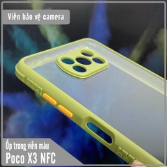 Ốp lưng cho Xiaomi Poco X3 NFC - X3 PRO trong viền màu che camera 4 Gốc chống sốc