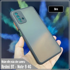 Ốp lưng nhám viền màu che camera cho Xiaomi Redmi 9T - Redmi Note 9 4G