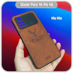 Ốp lưng cho Xiaomi Poco M4 Pro 4G giả da con hươu DEER