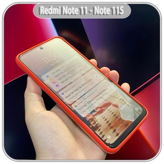 Ốp Lưng cho Xiaomi Redmi Note 11 - 11S 4G PC Trong Suốt Viền Màu Mỏng ,Che Camera