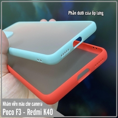 Ốp lưng cho Xiaomi Poco F3 - Redmi K40 nhám viền màu che camera