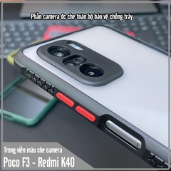 Ốp lưng Xiaomi Poco F3 - Redmi K40 trong viền màu che camera 4 Góc chống sốc