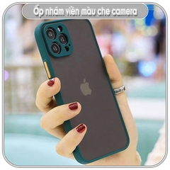 Ốp lưng iPhone 13Pro Max - 13 Pro - 13 / 8 Plus / X - Xs / XR / Xs Max / 11 / 11 Pro / 11 Pro Max / 12 / 12 Pro Max nhám viền màu che camera