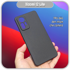 Ốp lưng cho Xiaomi 12 Lite, nhựa dẻo TPU đen nhám, che camera