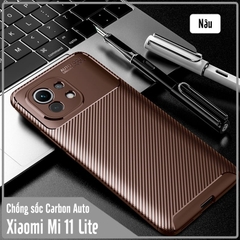 Ốp lưng cho Xiaomi Mi 11 Lite chống sốc Carbon Auto Focus