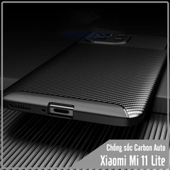 Ốp lưng cho Xiaomi Mi 11 Lite chống sốc Carbon Auto Focus