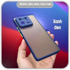 Ốp lưng cho Xiaomi 13 - 13 Pro - 13 Lite (civi 2), nhám viền màu che camera