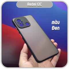 Ốp lưng cho Redmi 12C, nhám viền màu che camera