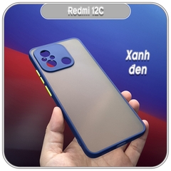 Ốp lưng cho Redmi 12C, nhám viền màu che camera