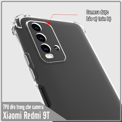 Ốp lưng cho Xiaomi Redmi 9T - Note 9 4G TPU Trong Suốt Che Camera