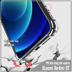 Ốp lưng cho Xiaomi Redmi 9T - Note 9 4G TPU Trong Suốt Che Camera