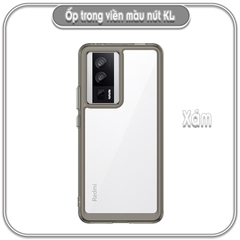 Ốp Redmi K60 - K60 Pro, lưng trong ko ố vàng, viền màu nút kim loại