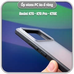 Ốp chống sốc wlons cho Redmi K70 - K70 Pro - K70E, lưng PC không ố vàng