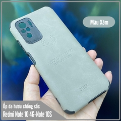 Ốp lưng cho Xiaomi Redmi Note 10 - Note 10S da hươu 4 góc chống sốc