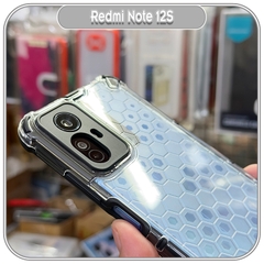 Ốp chống sốc Redmi Note 12S, lưng tổ ong PC trong không ố vàng, viền TPU dẻo đen