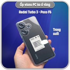 Ốp chống sốc wlons cho Redmi Turbo 3, lưng PC không ố vàng
