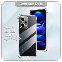 Ốp chống sốc cho Redmi Note 12 Pro 5G nhựa dẻo TPU trong che camera